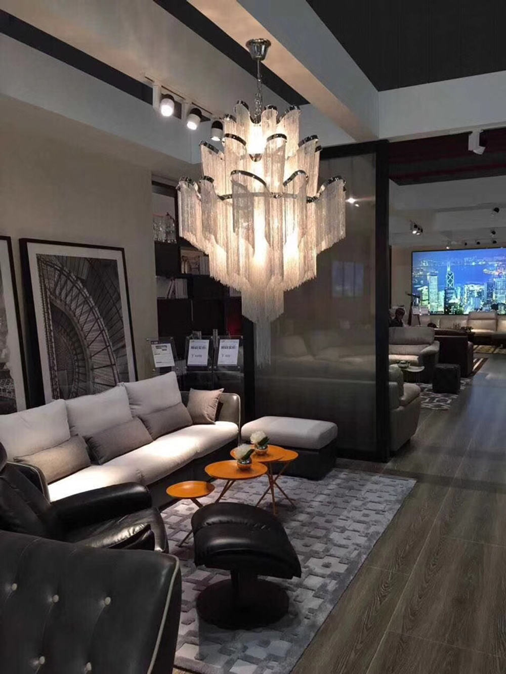 Pendant design lamp Stream by Terzani (Silver)