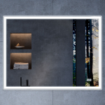 Зеркало LED VLM-3VN100-2 1000х800 c сенсорным выключателем и диммером, антизапотевание