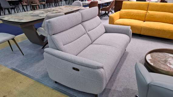 Кресло-реклайнер Level, серое букле