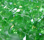 БК029ДС612 Хрустальные бусины-капли, светло-зеленый AB прозрачный, размер 6х12 мм, 15 шт.