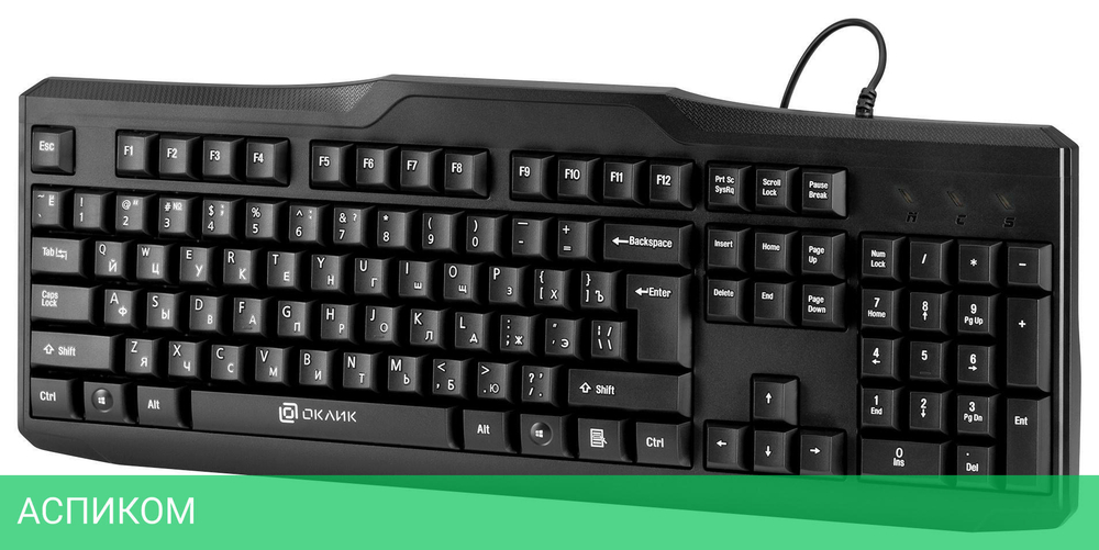 Клавиатура Oklick 170M USB черный