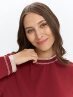 Лонгслив "НЕ идеальная" с контрастной отделкой женский