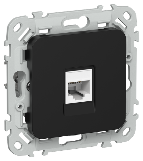 FLITE Розетка телефонная RJ11 категория 3 РТ3-1-ФлЧ черный IEK