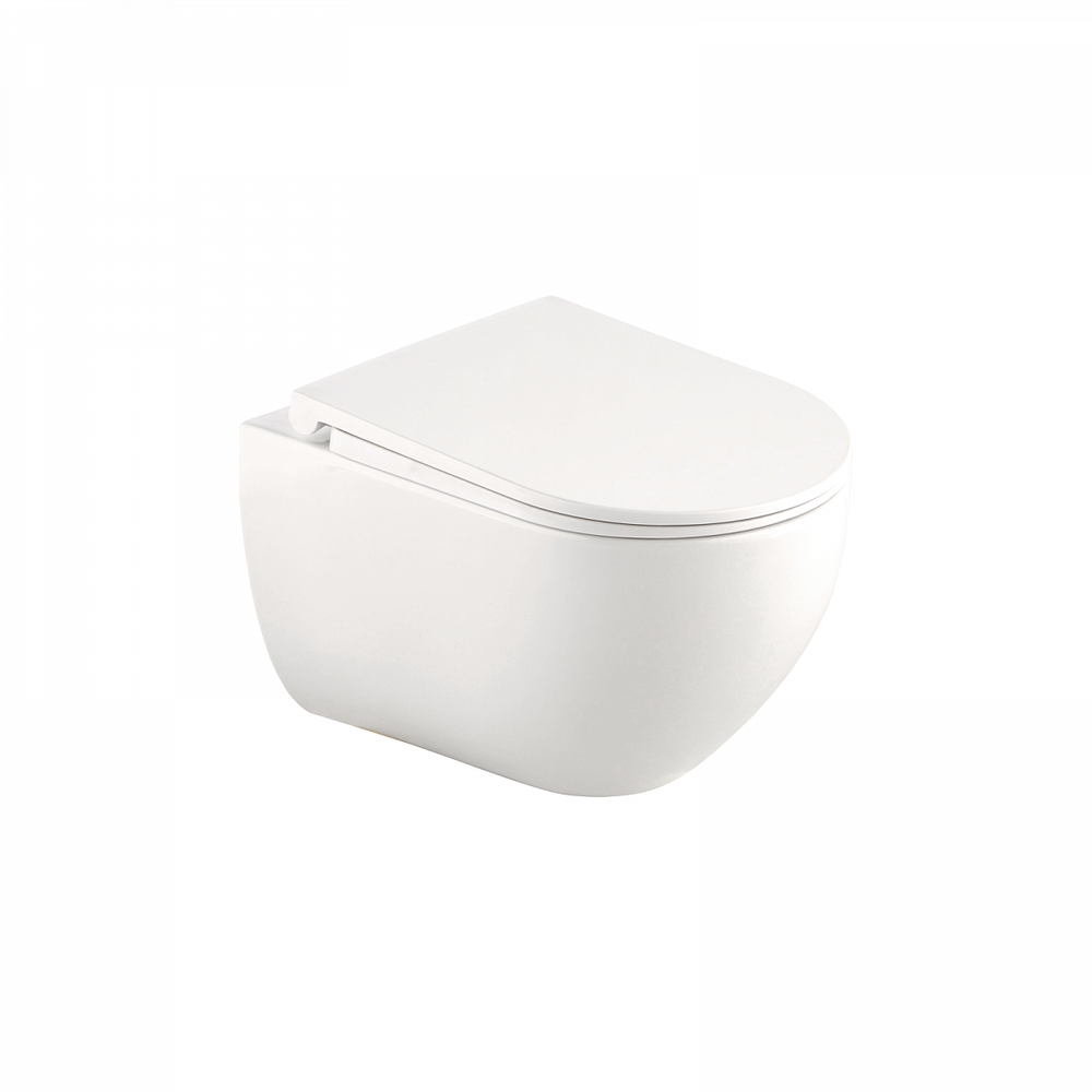 Купить безободковый унитаз подвесной   Kale Zero с сиденьем микролифт