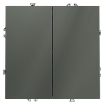 Выключатель встраиваемый VOLTUM S70 двухклавишный 10А, (титан)