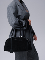 Замшевая сумка DBR 31358 черный велюр