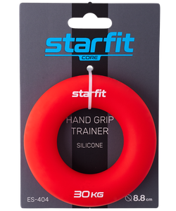Эспандер кистевой ES-404 Кольцо, 30 кг, силикогель, красный