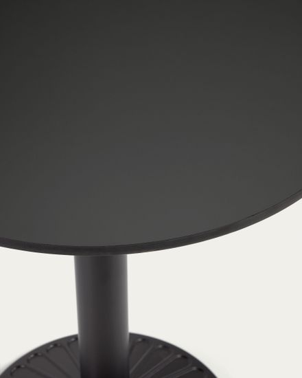 Круглая столешница для сада Tiaret, черная, Ø 68