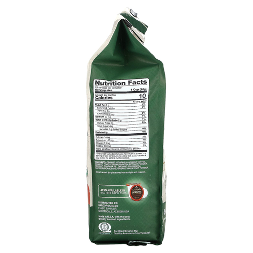 BareOrganics, Бодрящий кофе с суперфудами, молотый, средней обжарки, 283 г (10 унций)