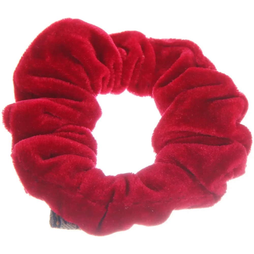 Резинка для волос 1шт «Кокетка - Бархат», цвет ярко красный, d-10.5см