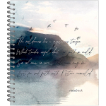 Тетрадь общая 48л., "Туманные пейзажи", обложка - мелов.картон + холодная фольга + твин лак, металлический гребень