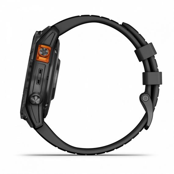Умные часы Garmin Fenix 7 Pro Solar Edition серый с черным ремешком