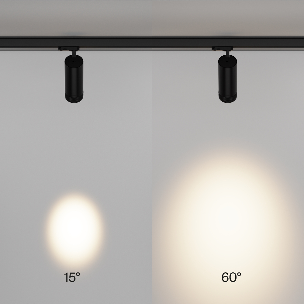 Трехфазный трековый светодиодный светильник Maytoni Focus Zoom TR198-3-20W2.7K-Z-B