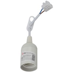 Патрон ЭРА Е27 с клеммной колодкой пластиковый белый