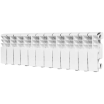 Радиатор алюминиевый ROMMER Plus 200 - 12 секций (подключение боковое, цвет белый)