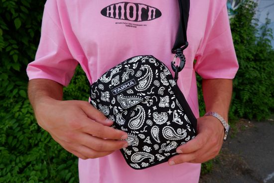 Сумка ТАЙНА через плечо черный/пейсли