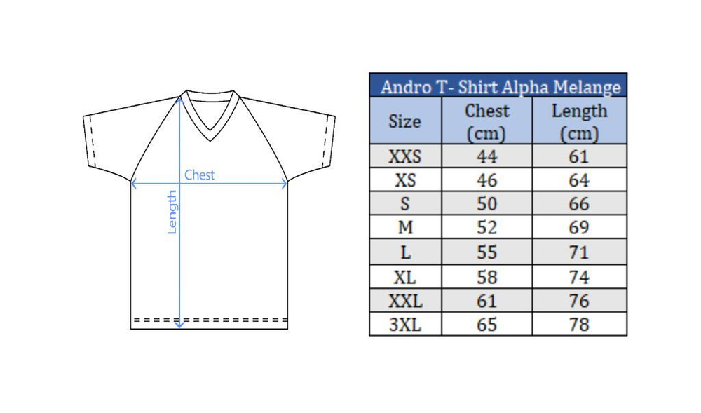 Andro T-Shirt Alpha Melange petrol