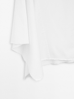 Massimo Dutti Джинсовая юбка миди асимметричного кроя, кремовый