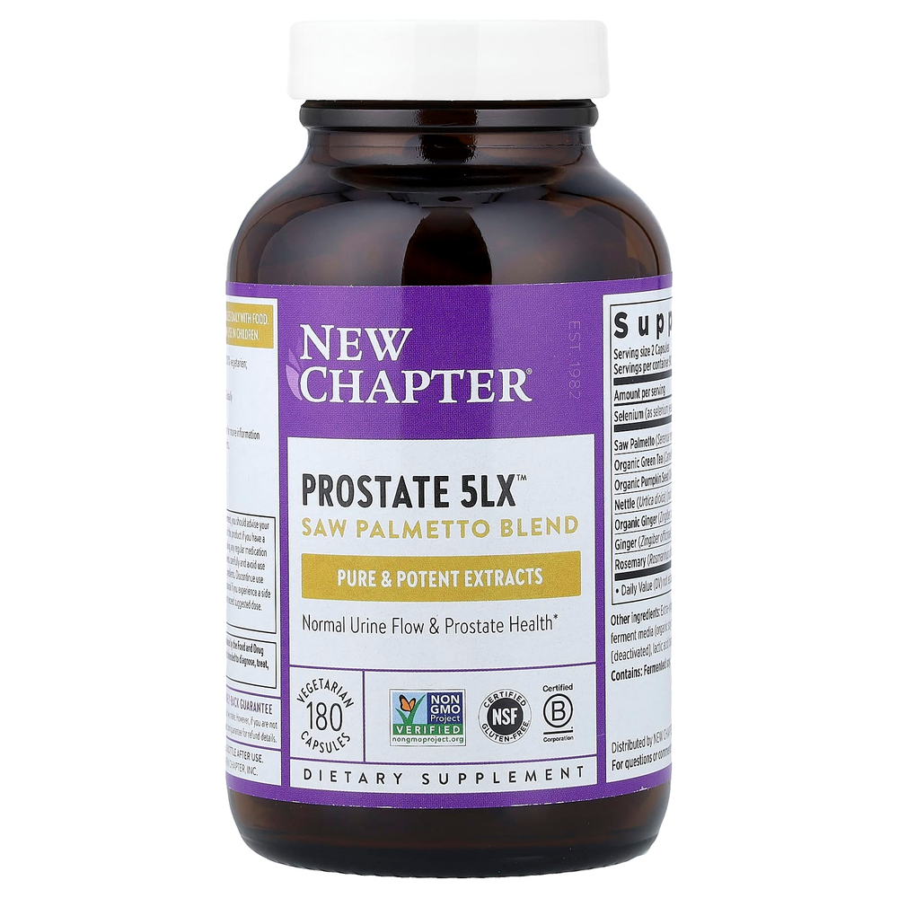 New Chapter, Prostate 5LX™, 180 вегетарианских капсул