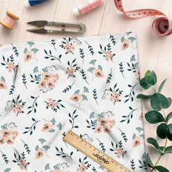 Ткань дюспо изящные цветочные композиции