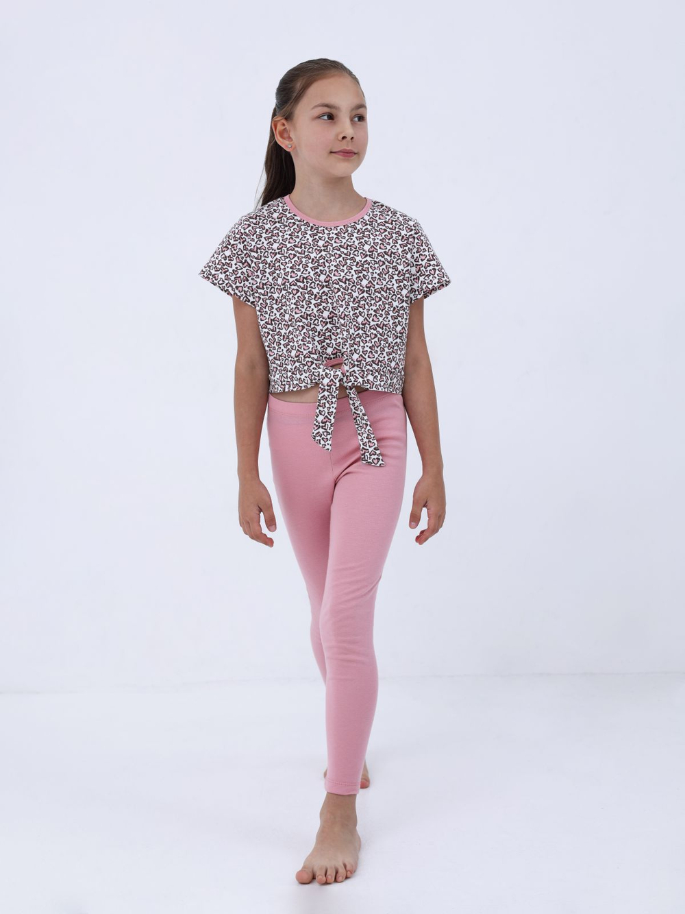 Брюки для девочки, модель №8, рост 128 см, пудровые