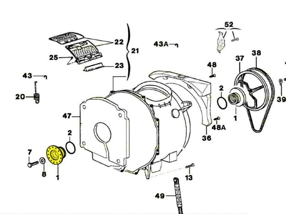 Суппорт (опора) левая в сборе для стиральной машины Electrolux, Zanussi, AEG Cod098