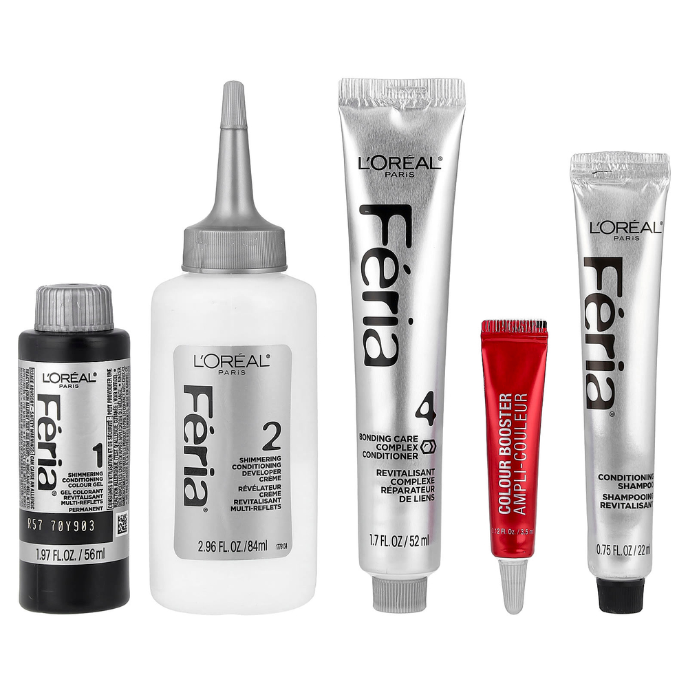 L'Oréal, Feria, красный, интенсивный мерцающий оттенок, R57 Cherry Crush, 1 применение