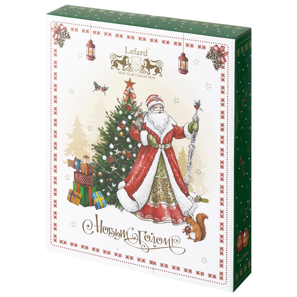 БЛЮДО LEFARD "ДЕД МОРОЗ" В ФОРМЕ ЕЛКИ 25*21*4 СМ ЗЕЛЕНОЕ (КОР=8ШТ.)