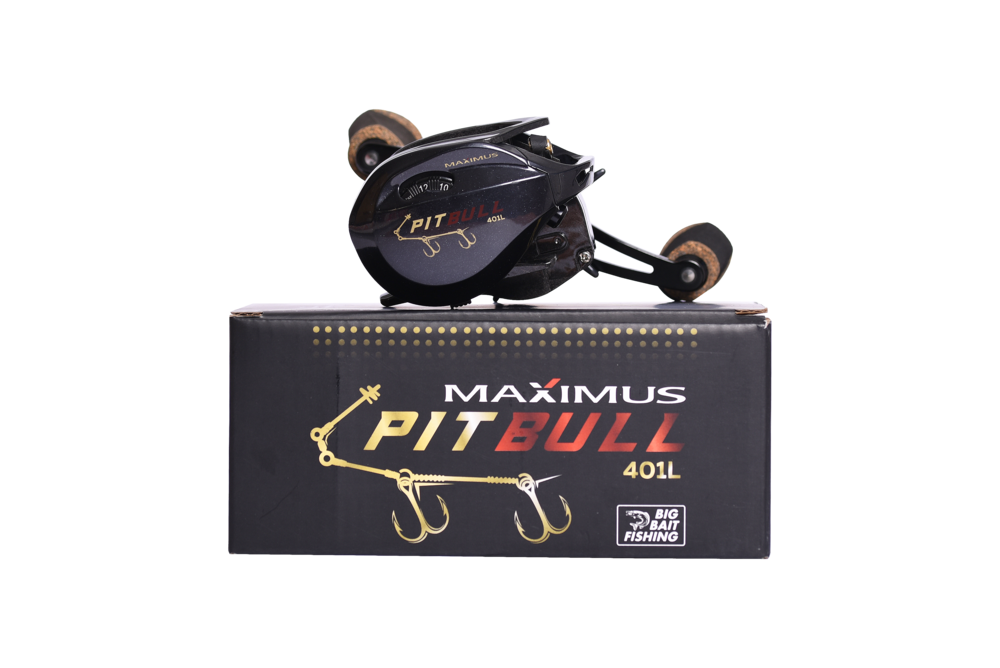 Катушка мультипликаторная Maximus PITBULL BBF 401L (лев. рука)