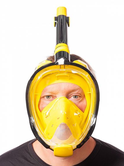 Маска полнолицевая Sargan Галактика премиум черная/желтая/желтая