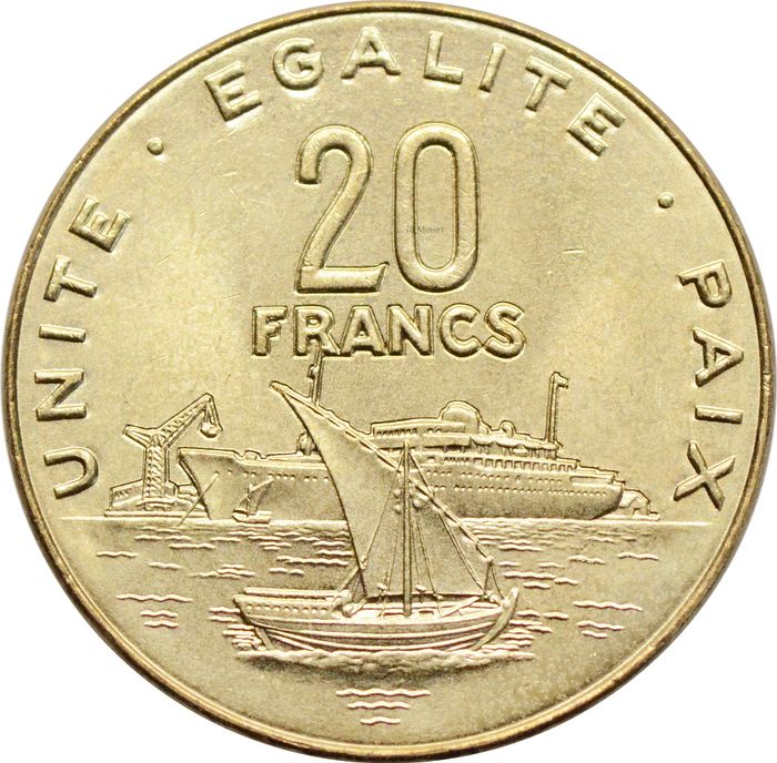 20 франков 2016 Джибути