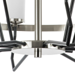 723125 Люстра FLUME 12х40W E14 ЧЕРНЫЙ МАТОВЫЙ/НИКЕЛЬ