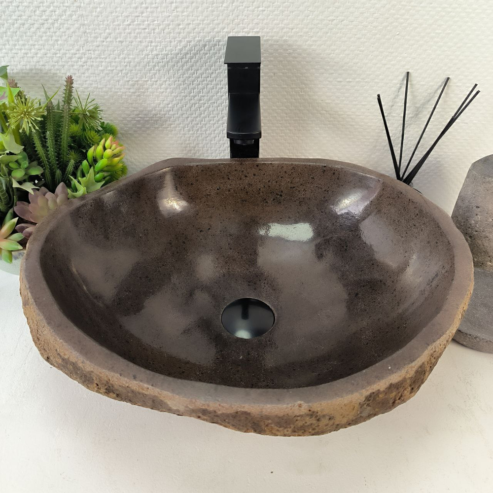 Раковина из речного камня RS-65222 48*41*15 0856