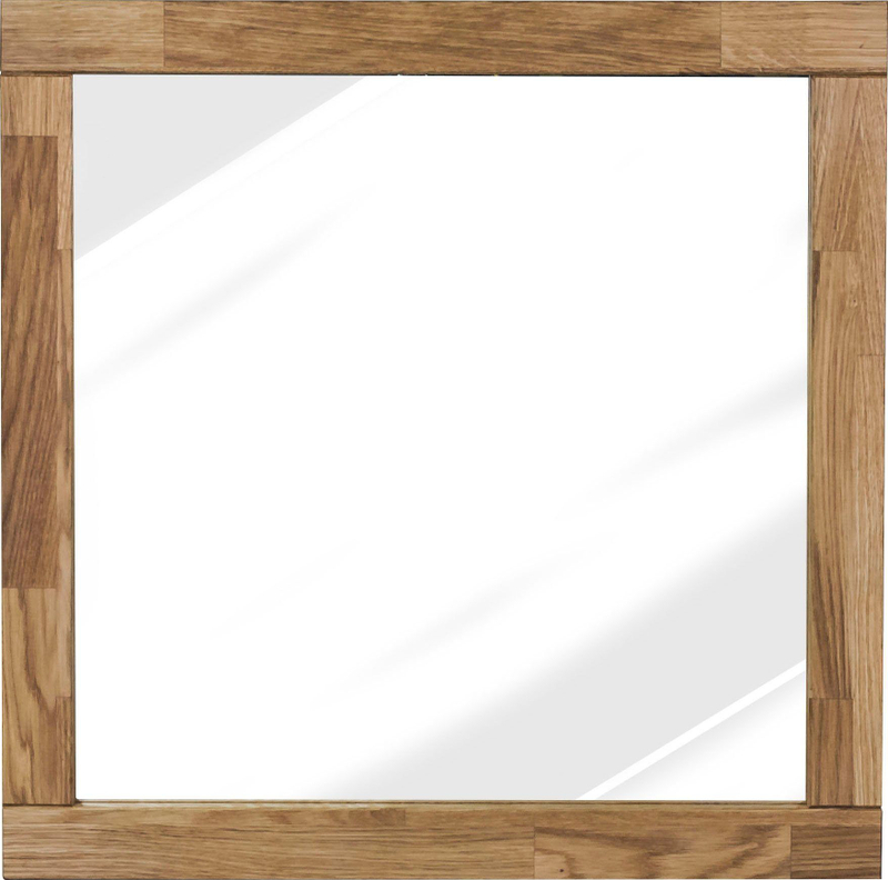 Зеркало настенное 60х60, Фалерия, квадратное, в деревянной раме, для ванной, прихожей, спальни, коричневое, Dipriz