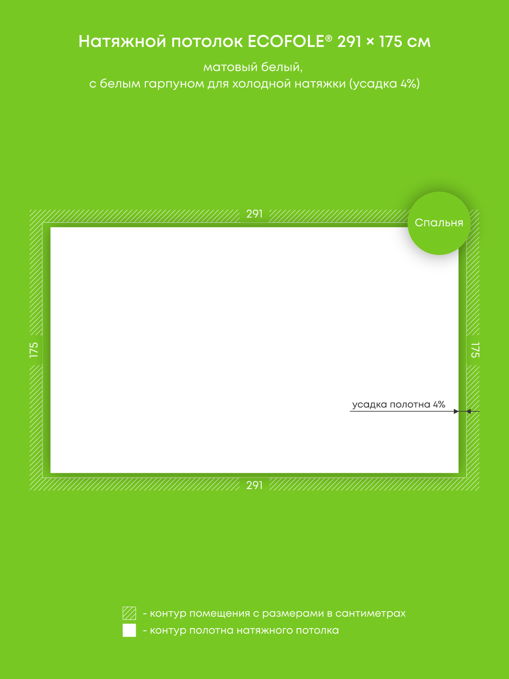 Натяжные потолки: 6.1 м2, 5.1 м2