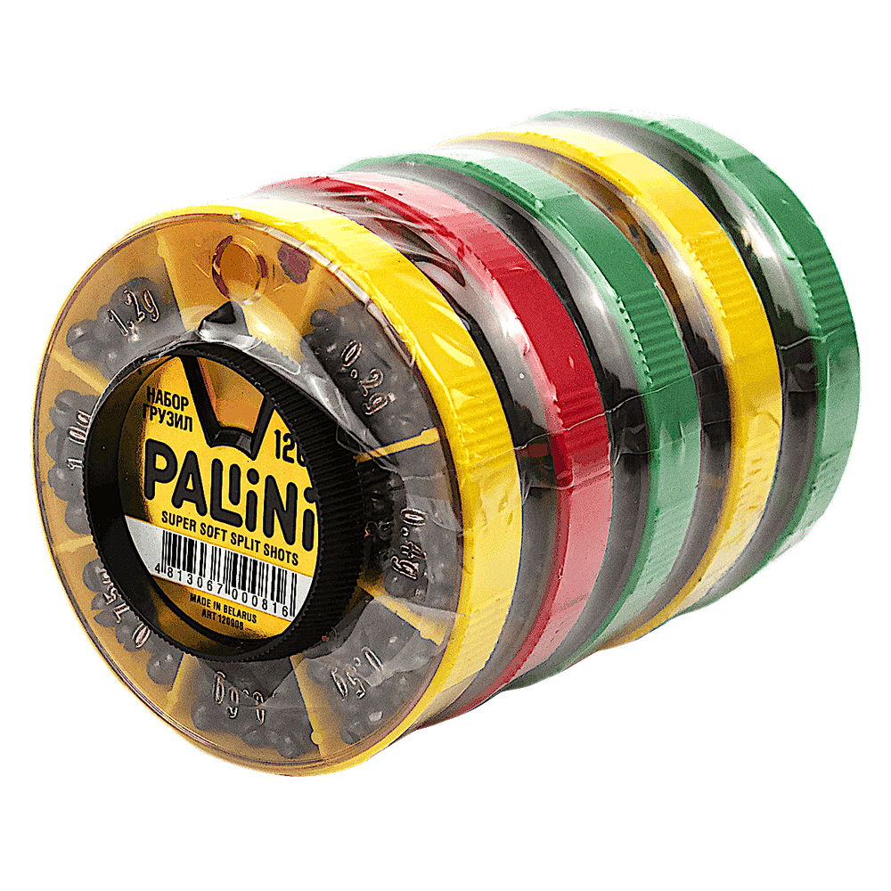 Набор грузил-Дробинок Pallini №4 120г - 0.2г-0.4г-0.5г-0.6г-0.75г-1.0г-1.2г Дробинки
