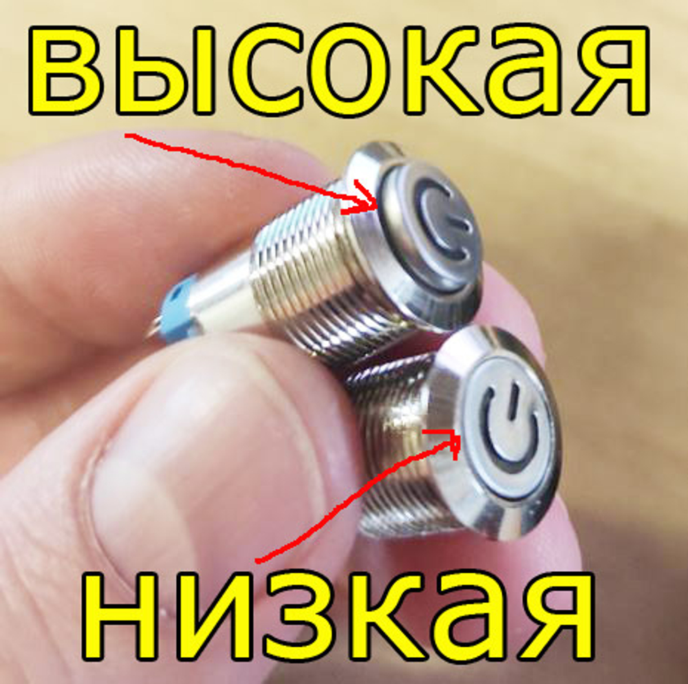 Кнопка М12LED/12-24В/СФ - синяя