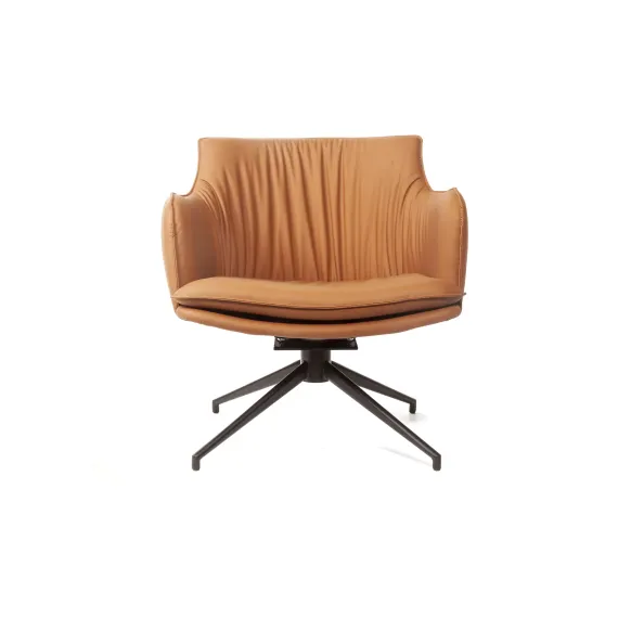 Лаунж кресло Sofia, экокожа терракот