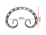кованый элемент вензель с декором 260х180