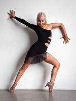 Платье для танцев с бахромой