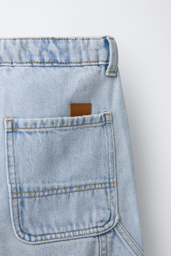 ZARA ДЖИНСЫ КАРГО С ЭТИКЕТКОЙ, СИНИЙ