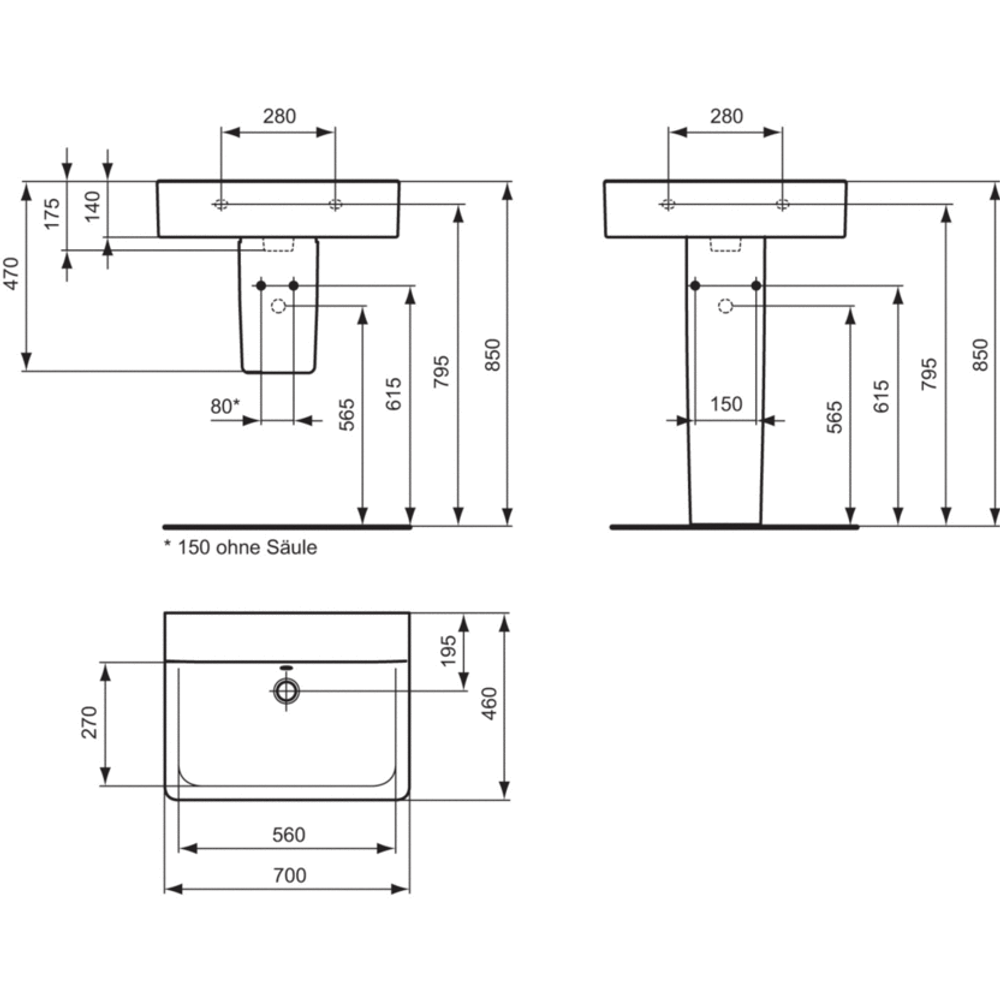 Умывальник Ideal Standard CONNECT E810801