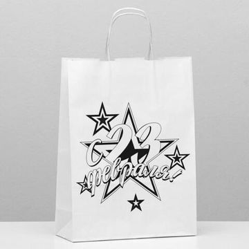 Пакет подарочный «23 февраля», 24 х 10 х 30 см 5926943