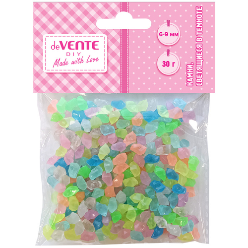 Декор Камни светящ. ДЕВЕНТЕ Радужные кристаллы 6-9 мм 30 г (8001570)