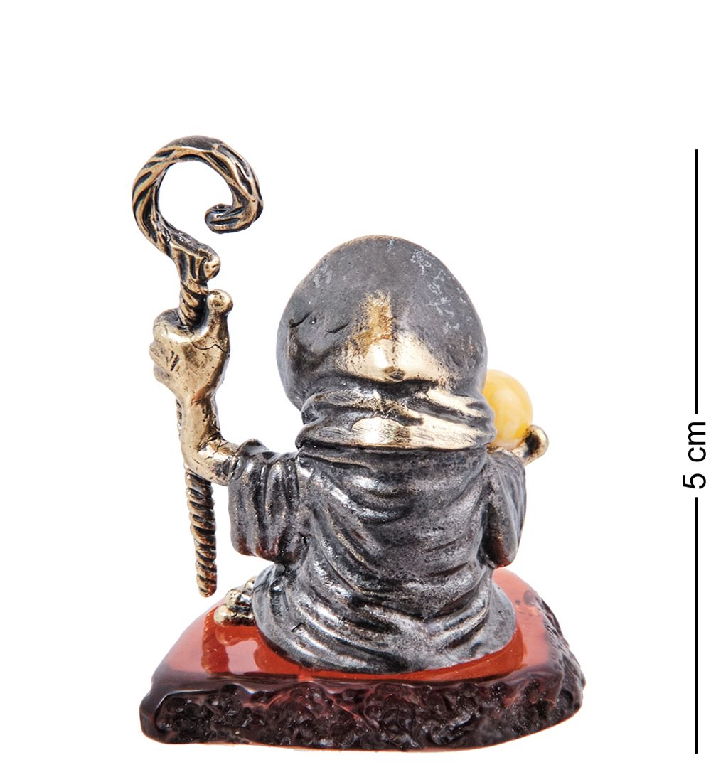 Народные промыслы AM- 613 Фигурка «Черепаха Гримхильда» (латунь, янтарь)