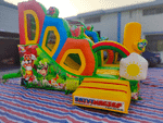Коммерческий надувной батут «Друзья-зверята», 4*4*3 м