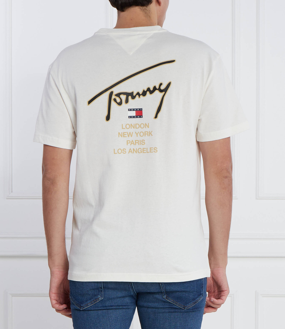 Футболка GOLD SIGNATURE BACK Tommy Jeans - кремовый (DM0DM17729)