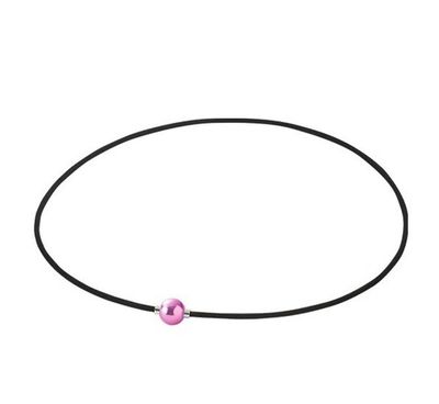 Ожерелье PHITEN RAKUWA NECKLACE EXTREME METAX MIRROR BALL LIGHT, розовое