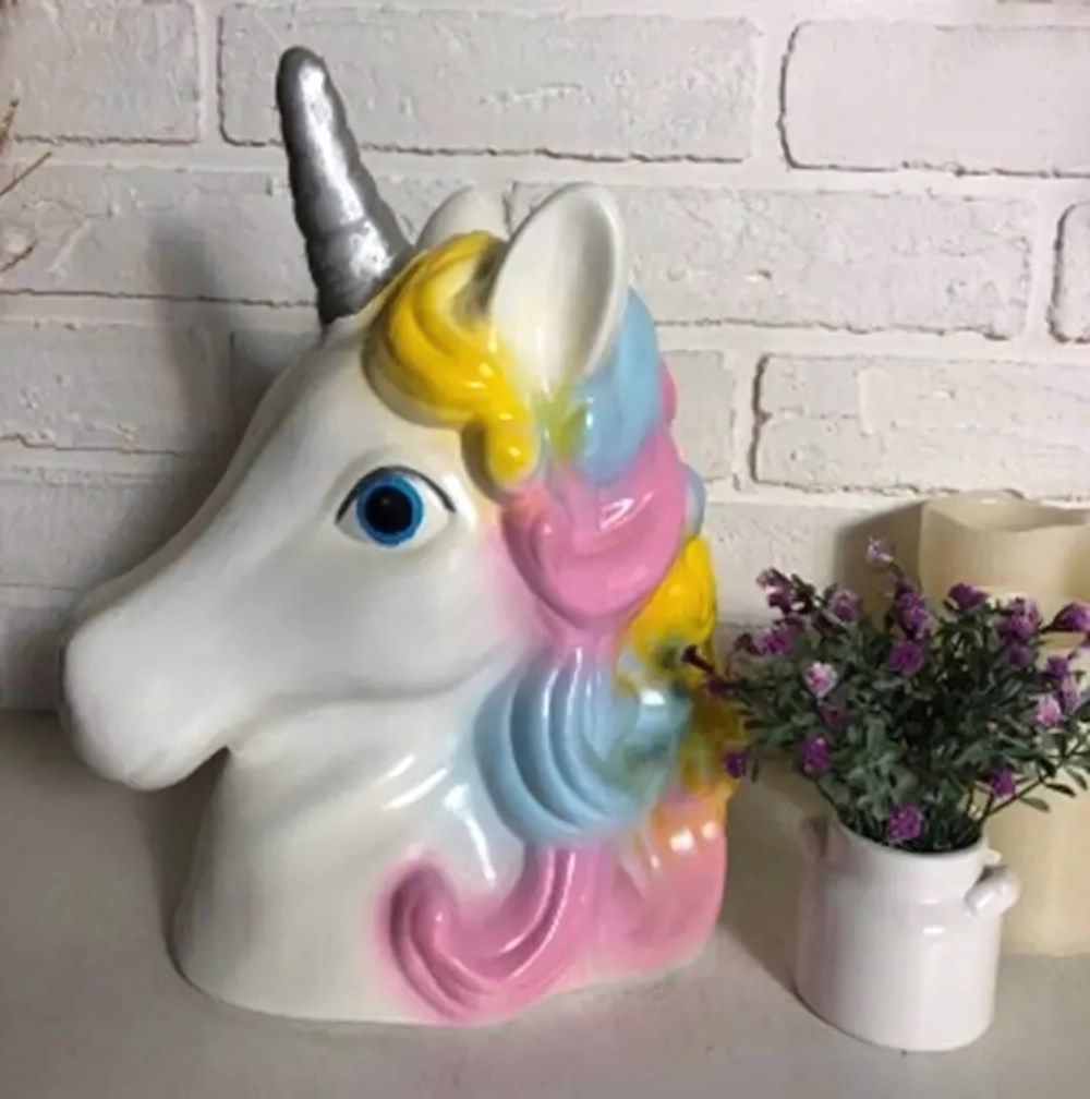 Копилка из гипса «Единорог» 32см белый