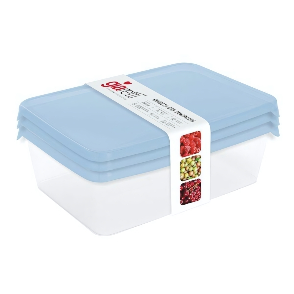 Комплект контейнеров для заморозки Sugar&Spice (3x1,35л) голубой